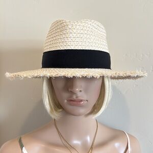 Erick Javis✨ Fringe Pinch Straw Fedora Hat